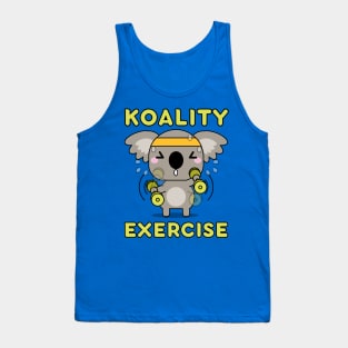 Koality Exercise Kawaii Koala Bear Pun Tank Top